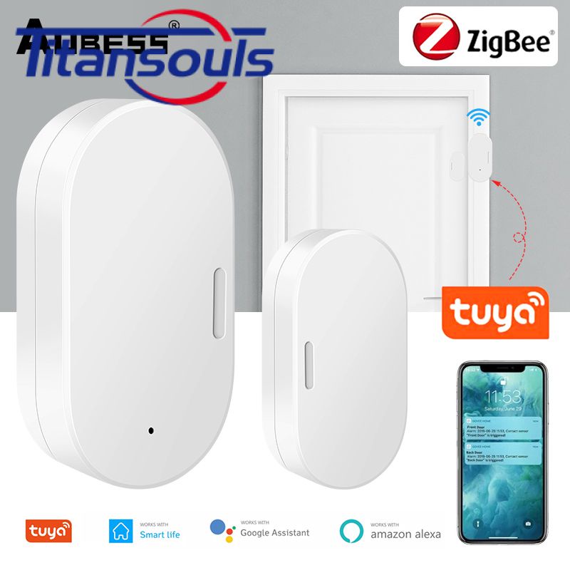 Sẵn Sàng✅Tuya Zigbee Cửa Và Cửa Sổ Cảm Biến Từ Không Dây Kết Nối Thông Minh Nhà Cửa Không Dây Cảm Biến Cửa Từ Tự Động Hóa Cao Cấp TTS