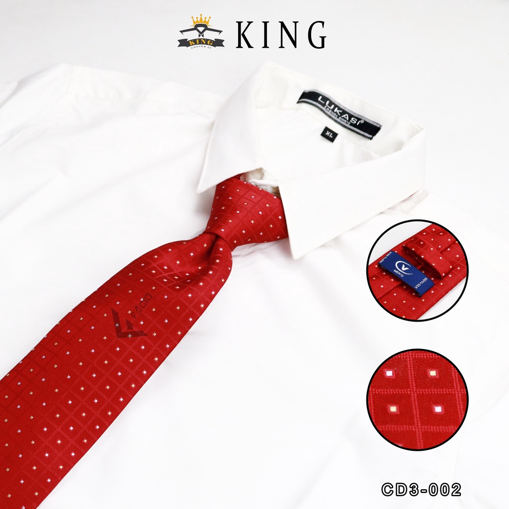 Cà vạt nam cho chú rể KING caravat công sở bản lớn to 8cm hàn quốc giá rẻ C002