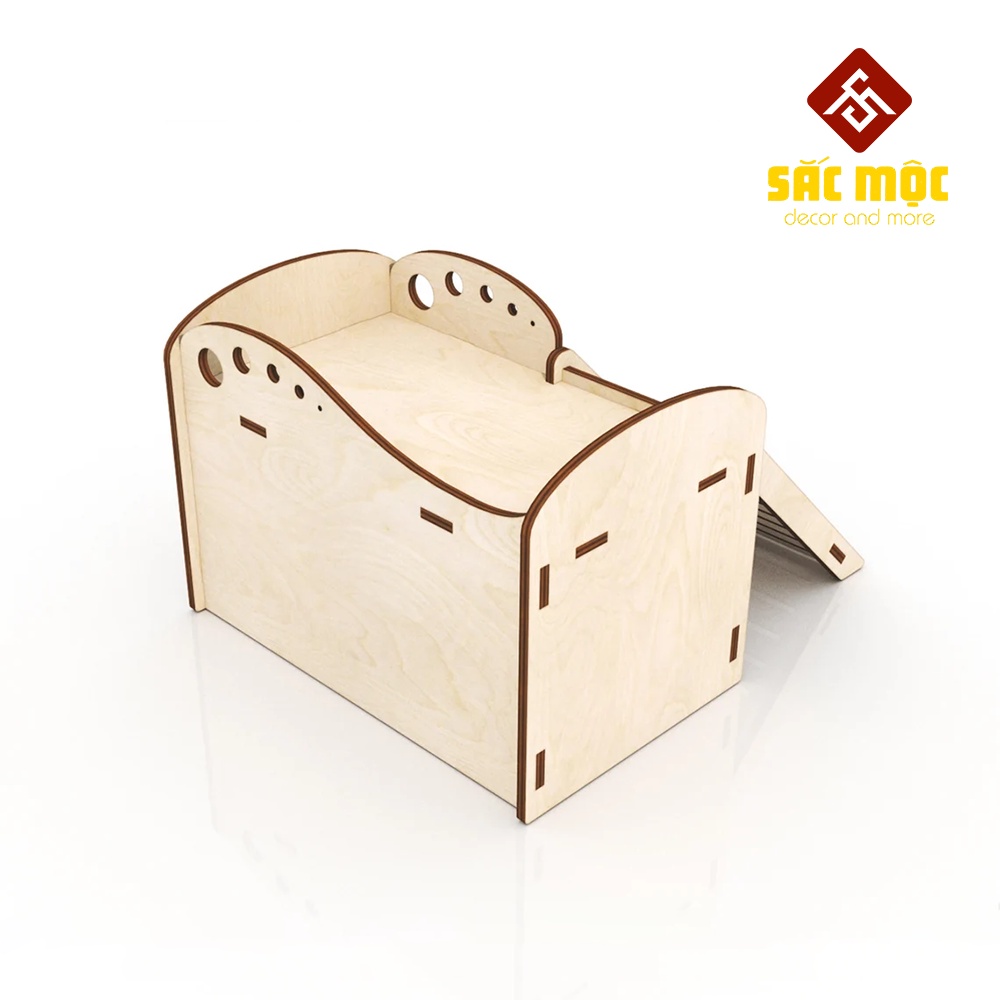 Mô Hình Nhà Cầu Thang #1 Gỗ Lắp Ráp Cho Chuột Hamster Size 19*12*13.5 cm