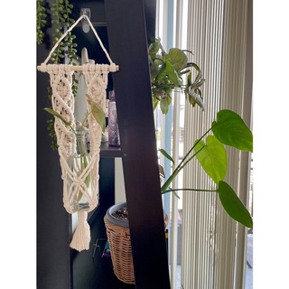 Dây tết macrame handmade treo tường trang trí lọ đựng hoa lọ đựng đèn độc đáo
