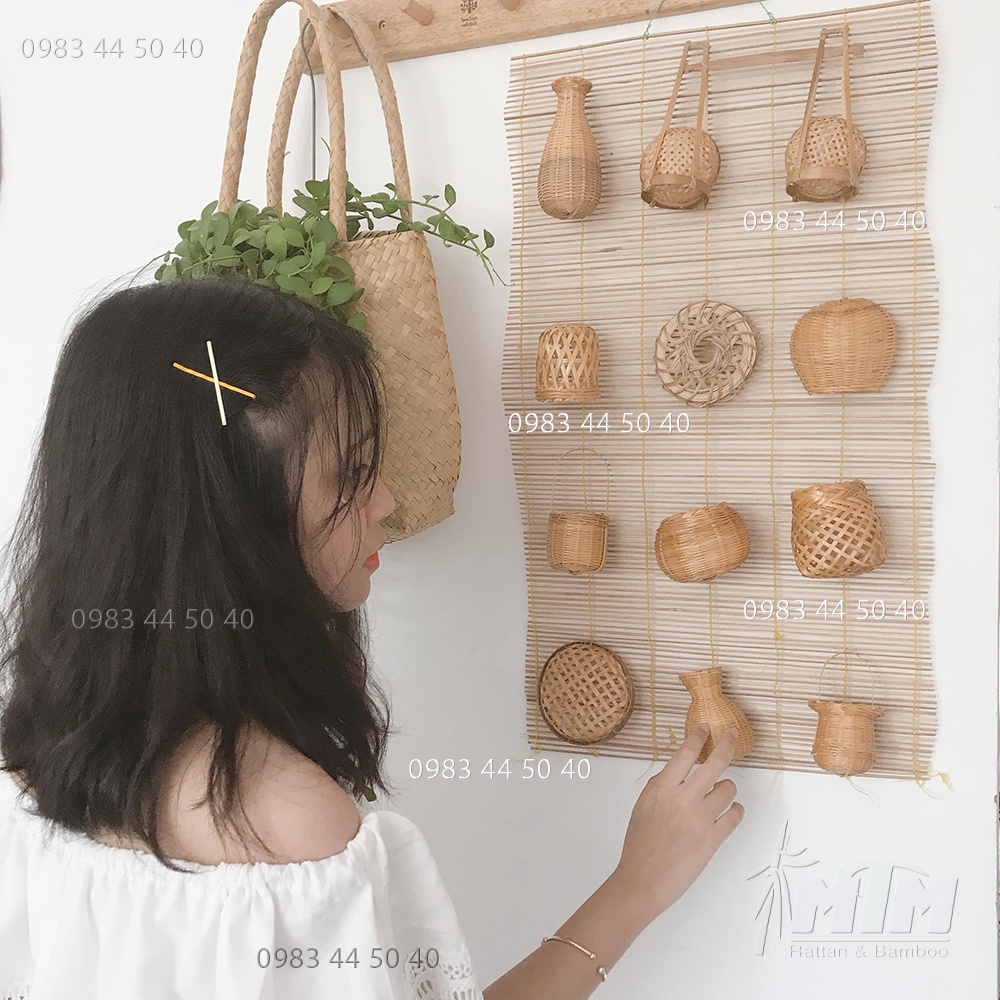 Combo mây tre 12 món ngẫu nhiên - trang trí tường