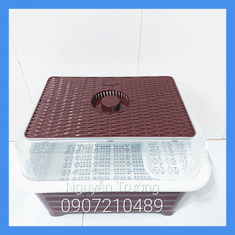 Thau rổ úp chén bát có nắp nhựa Thắng Lợi