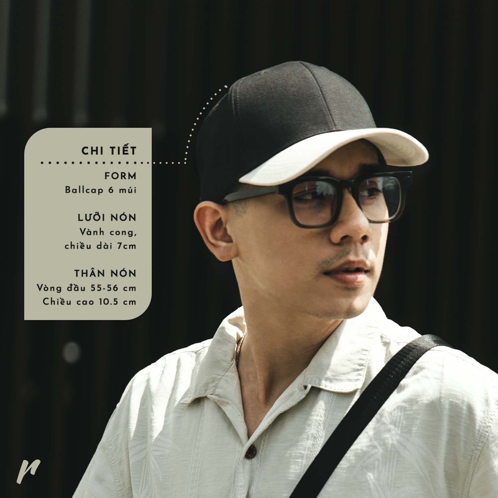 Nón Bóng Chày Lưỡi Trai Màu Đen Phối Be Reckless Signature Ballcap Vải Kaki Cotton