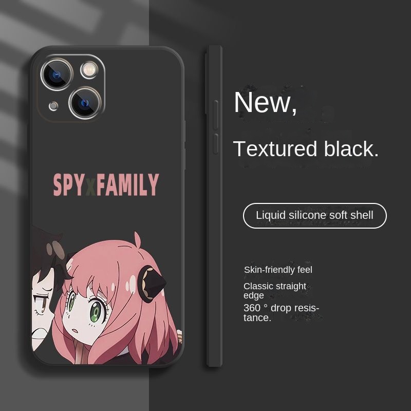Ready stock SPY X FAMILY Anya and Damian Ốp Điện Thoại In Hoạt Hình Cho iPhone 14 13 12 11 pro promax x xs xsmax xr 7 8 plus