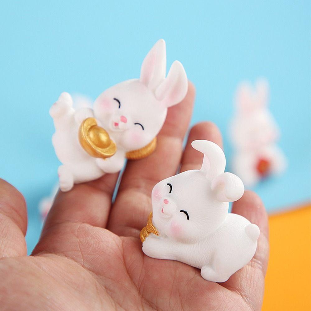 CONOPERY Bộ 6 Đồ trang trí Thỏ Con Dễ Thương Dùng Trang Trí Nhà Búp Bê