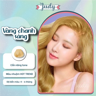 Thuốc nhuộm tóc màu Vàng chanh + tặng kèm oxy trợ nhuộm |Judyhairs tự nhuộm tóc tại nhà dễ dàng