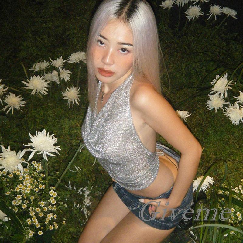 Áo Tank Top Không Tay Hở Lưng Thời Trang Mùa Hè Cho Nữ