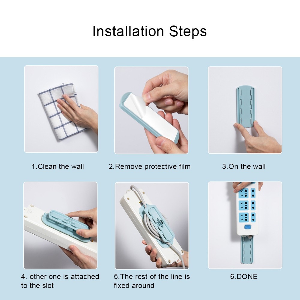 Dụng Cụ Cố Định Dây Cáp Tự Dính Không Cần Đục Lỗ