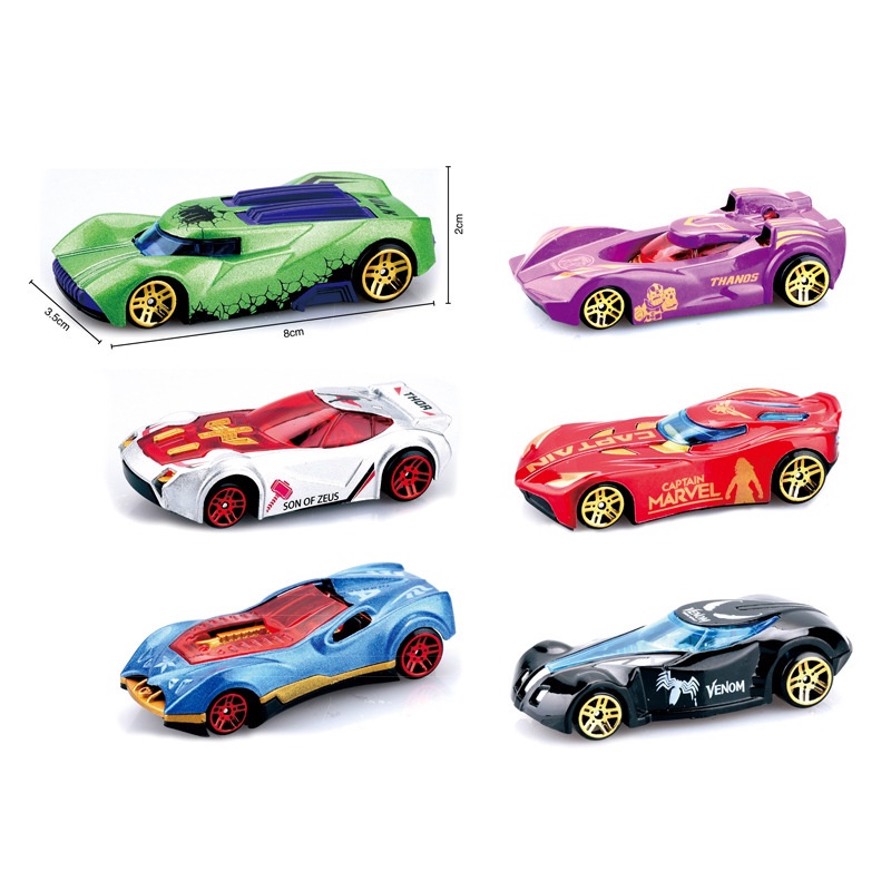 Set 6 Mô Hình Xe Ô Tô Batman Bằng Hợp Kim Cho Bé