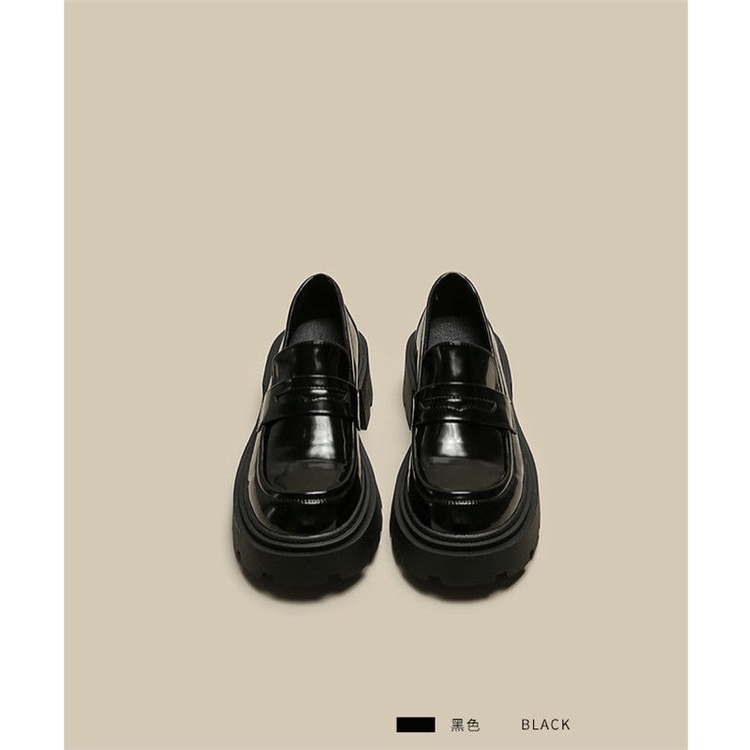 Giày lười oxford búp bê vintage đế bánh mì nữ kèm ảnh thật