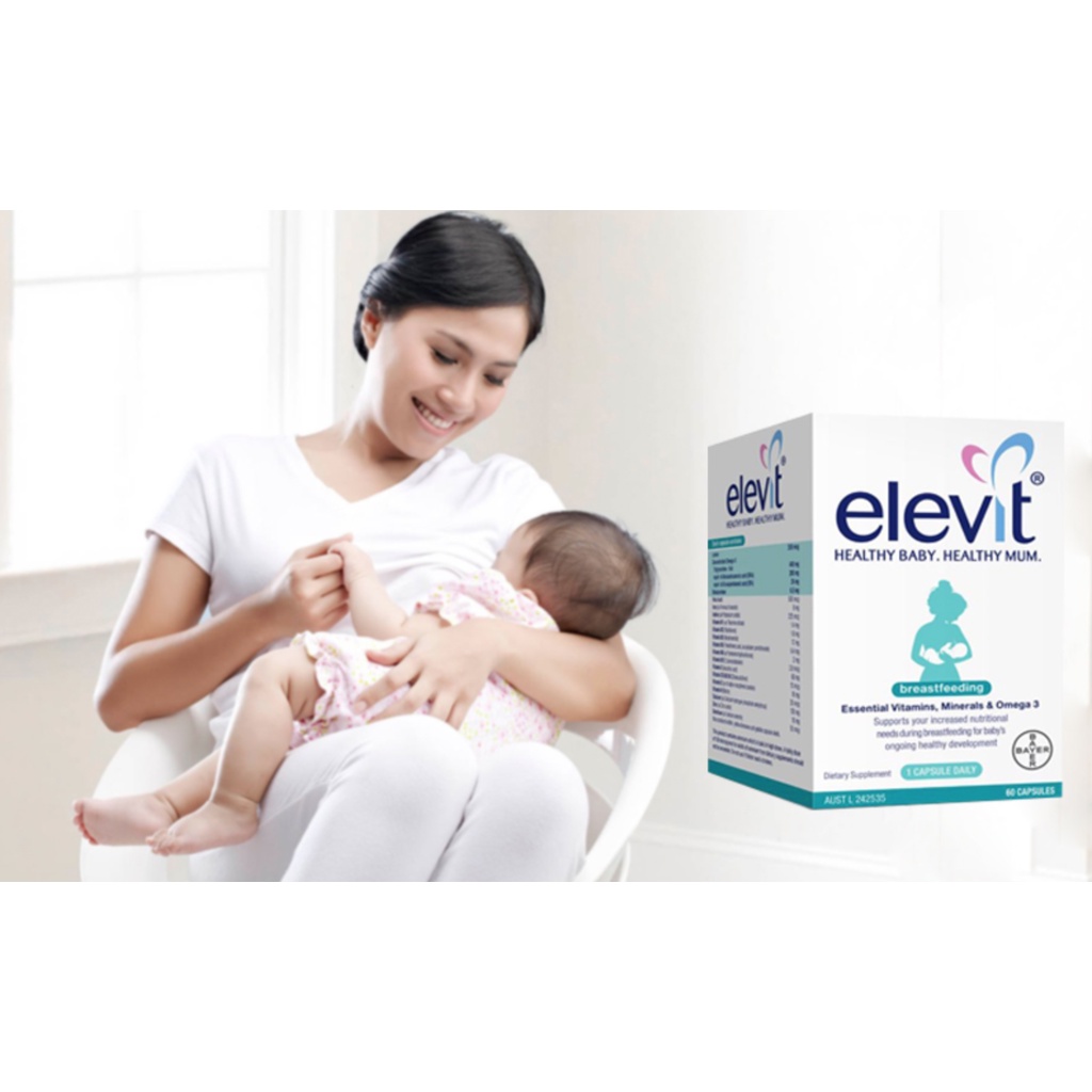 Elevit Breastfeeding – Elevit sau khi sinh & cho con bú hộp 60 viên
