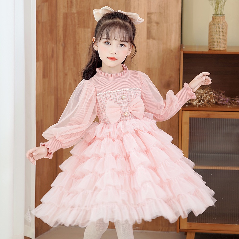 Đầm Sweater Công Chúa CARISA CARISA Siêu Ngọt Ngào Dễ Thương Thời Trang Thu Đông Cho Bé Gái