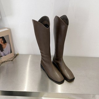 Bốt Cổ Thấp Mũi Vuông Thời Trang / Size 35-42