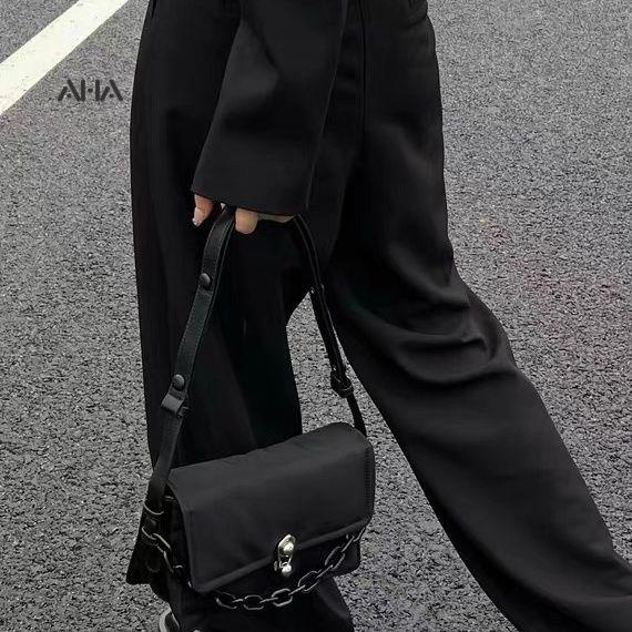 Túi Xách Đeo Vai Phối Dây Xích Thời Trang Pháp Sang Trọng Dành Cho Nữ