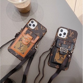 Ốp ví da lv nắp cài ip15/ip15 pro/ ip15 plus/ ip 15 pro max