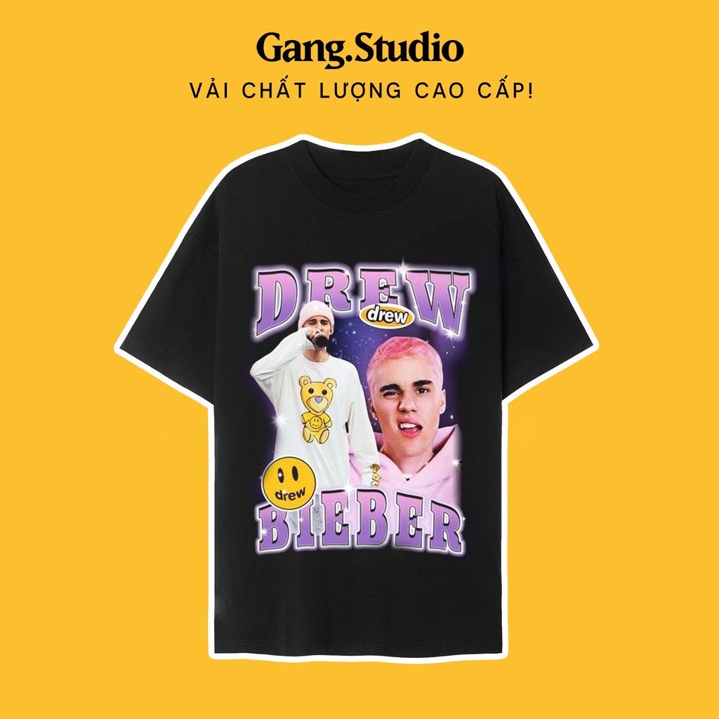 Áo Drew Bieber vải cao cấp phong cách nặng động trẻ trung, form nam nữ mặc siêu đẹp