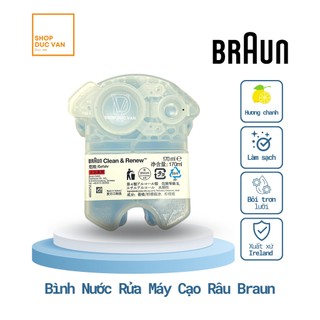 Bình nước rửa clean & renew cho máy cạo râu braun dung tích 170ml