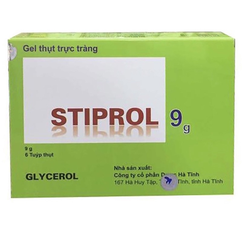 Gel thụt trực tràng Stiprol 3g và 9g hộp 6 tuýp