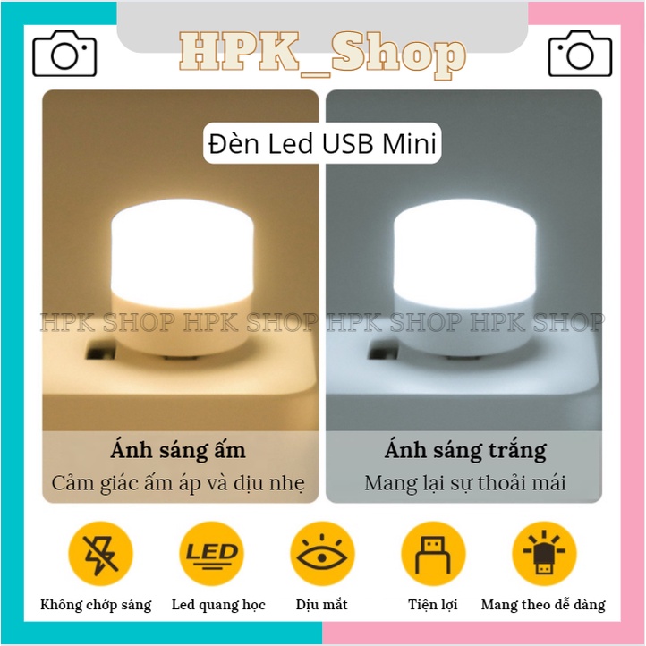 Đèn LED Đọc Sách Mini Bỏ Túi 5V 1W Cổng Sạc USB Tiện Dụng
