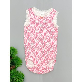 [6-13kg] Bodysuit 3 Lỗ Bé Gái HM - Trắng Hoa