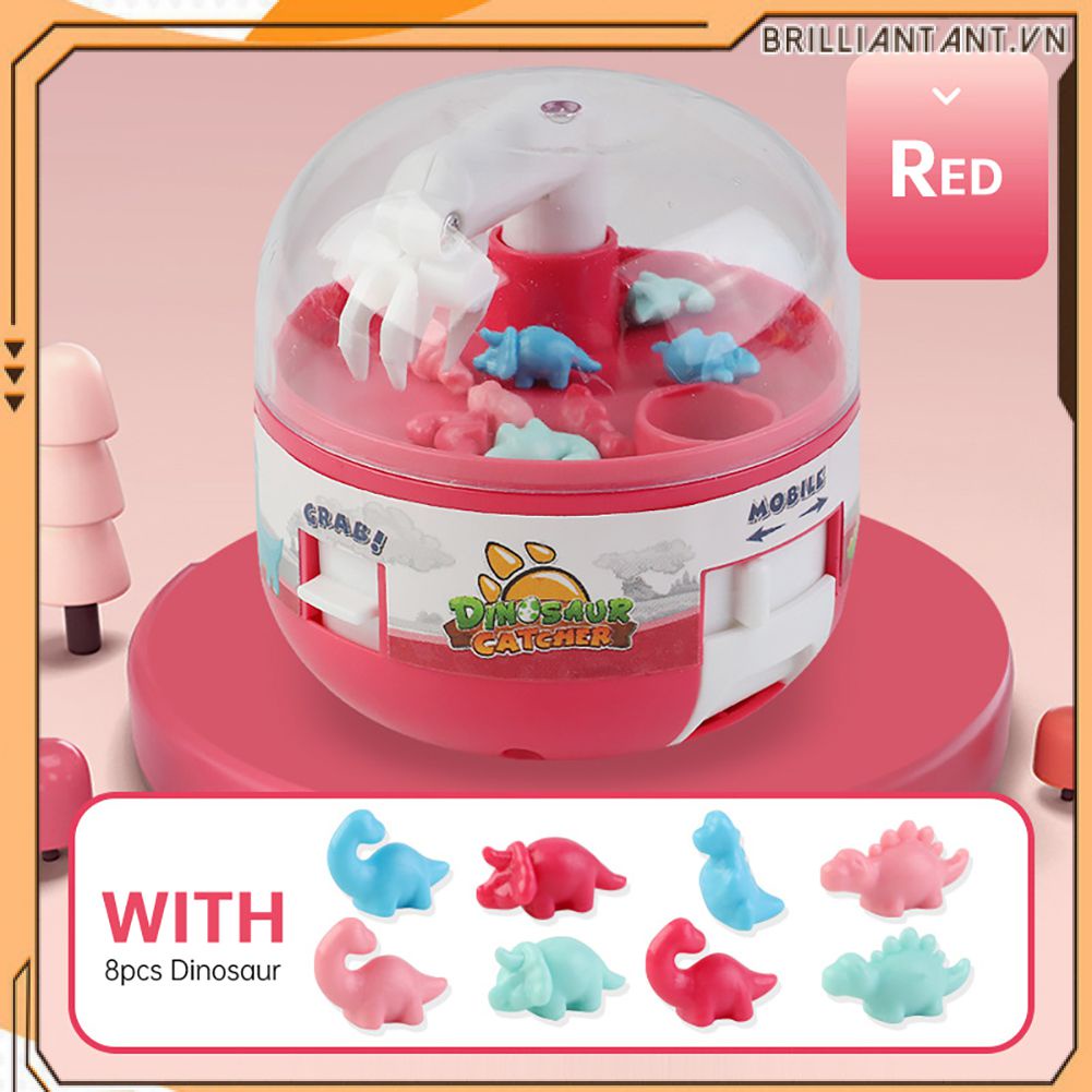 Mini Móng Vuốt Máy Viên Bắt Kèm Micro Khủng Long Hình Trứng Phối Hợp Tay-Mắt Trò Chơi Hoạt Động Cho Trẻ Tập Đi bri
