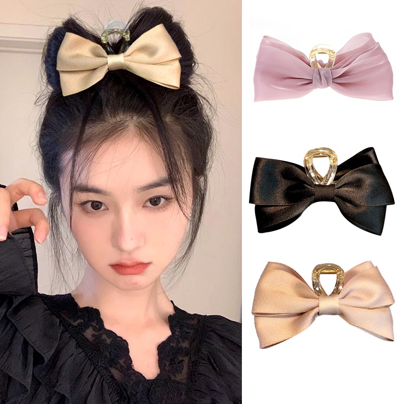 Kẹp Tóc Hình Nơ Xinh Xắn Phong Cách Hàn Quốc Cho Nữ