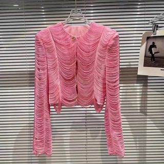 Áo lụa satin tua rua hàng cao cấp