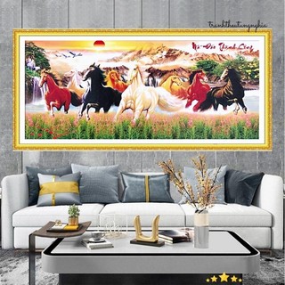 Tranh thêu chữ thập mã đáo thành công 1m33 x 69cm