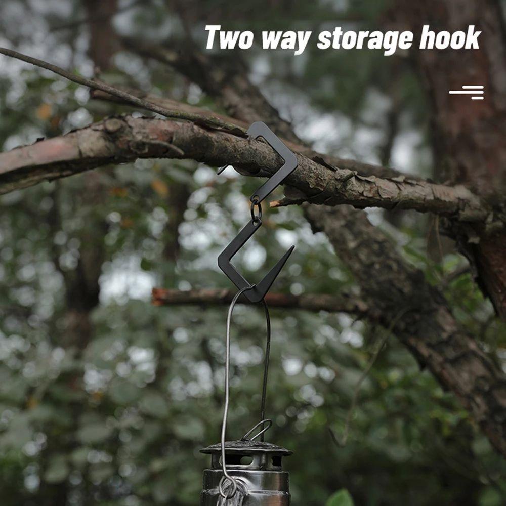 Giá Đỡ Đèn Cắm Trại Bằng Thép Không Gỉ Kèm Móc Treo Tiện Dụng