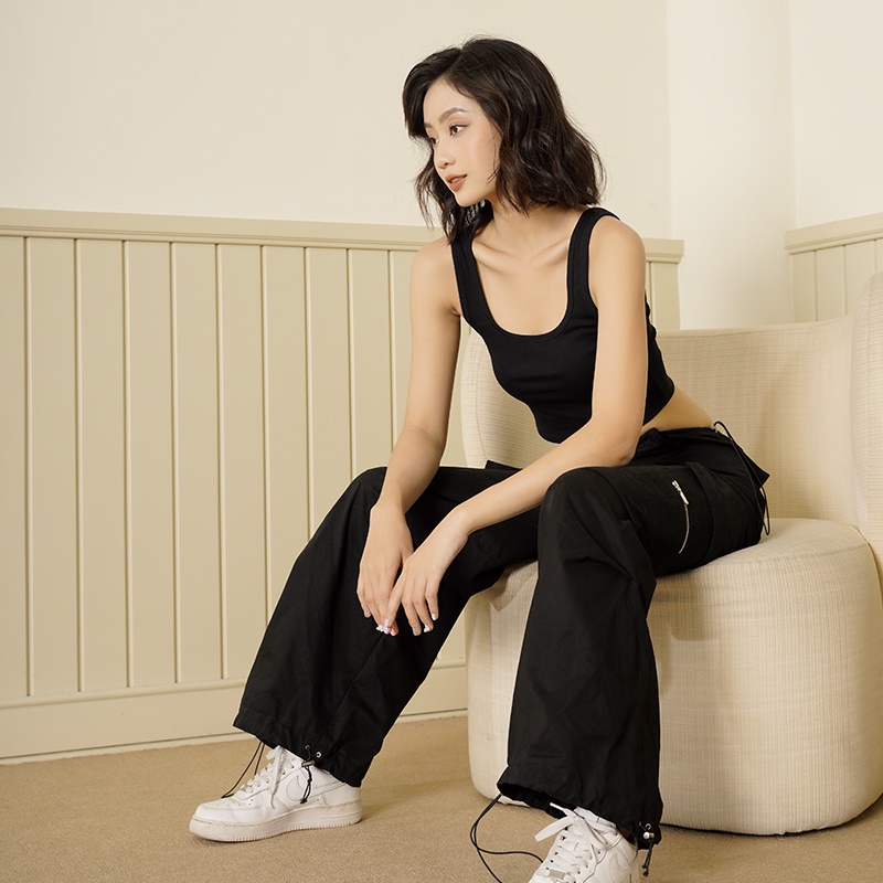 Áo 2 Dây Croptop Bản To Nhiều Màu Chất Liệu Cotton Co Giãn 4 Chiều Siêu Thoáng Mát 2AM