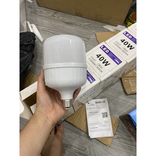 Bóng đèn led bulb trụ 5w, 10w, 15w, 20w, 30w, 40w, 50w, 65w ánh sáng trắng