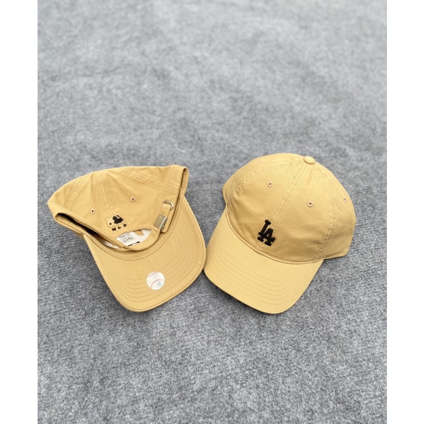 Mũ MLB Logo LA Nhỏ hàng hiệu Hàn Quốc_LA Beige