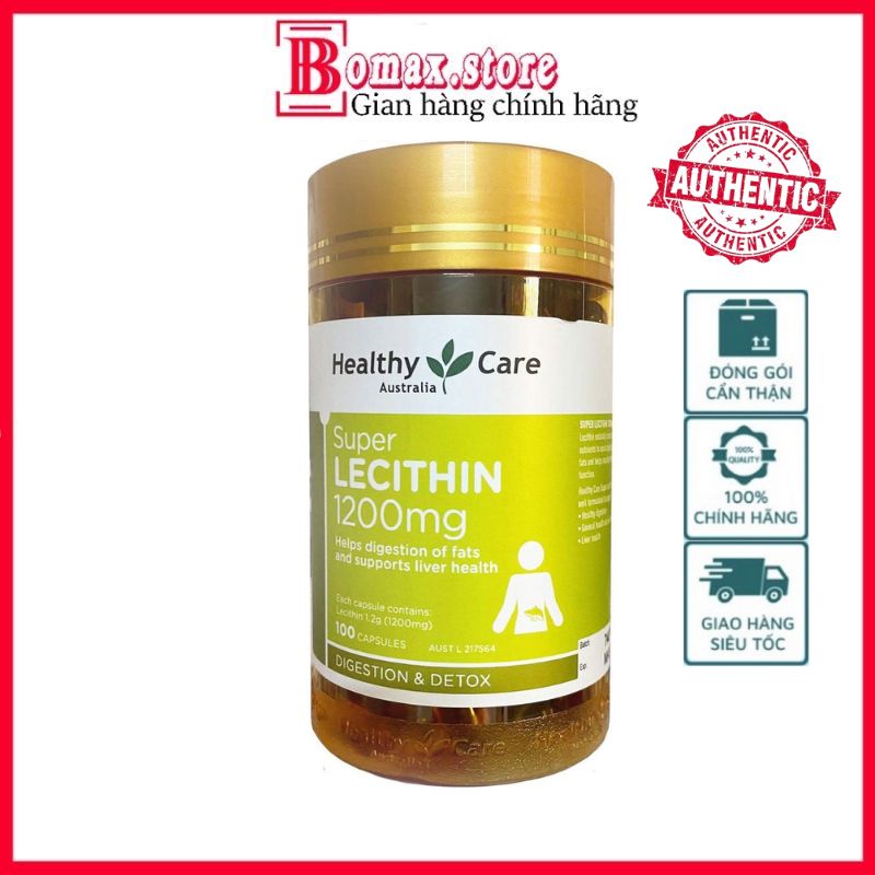 Viên Uống Mầm Đậu Nành Healthy Care Super Lecithin 1200mg Úc Chính Hãng 100 Tăng Vòng 1