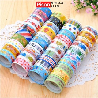 Băng keo Pison dài 1 mét, băng dính trang trí sổ butllet journal – SP0275 – 1 cuộn