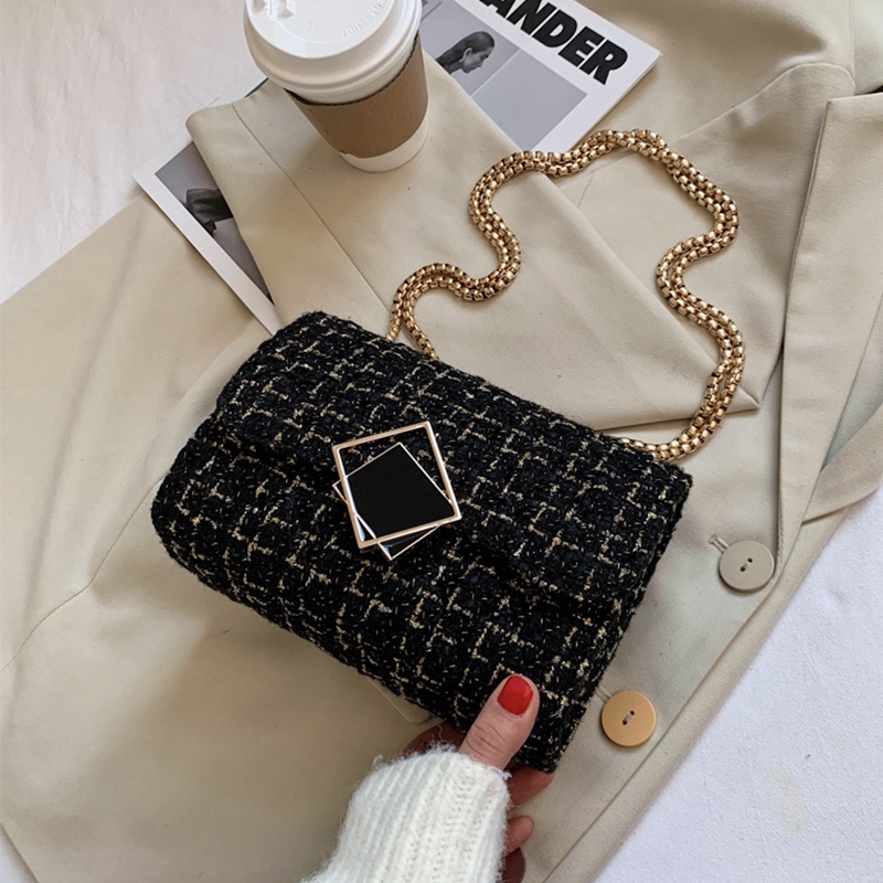 Túi Đeo Chéo Vai Bằng Len Thời Trang Sành Điệu Cho Nữ