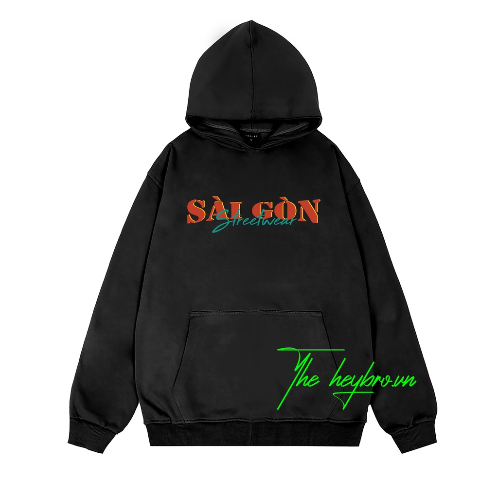 Áo hoodie SÀI GÒN nam nữ unisex Local Brand HEYBRO chất nỉ bông form rộng phong cách GenZ