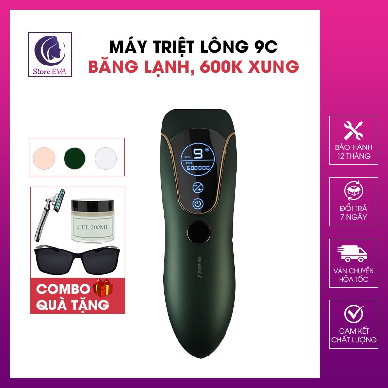 Máy Triệt Lông Vĩnh Viễn Premium, Máy Triệt Lông Cao Cấp rẻ, Trẻ Hóa Da Sạch Bóng Lông , Vô Hạn Xung Bảo hành 12T