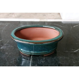 Chậu oval trồng cây mini gốm bát tràng