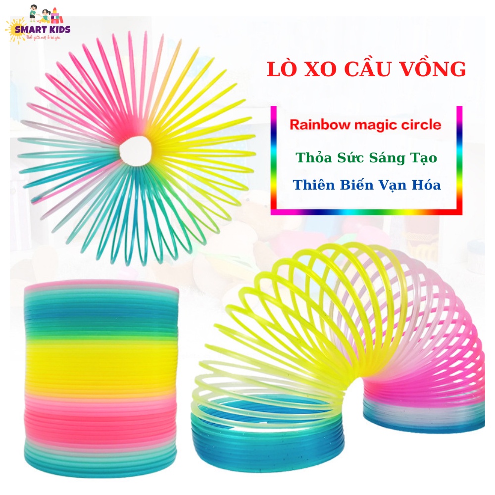 Đồ Chơi Lò Xo Cầu Vồng 7 Màu Ma Thuật, Đồ Chơi Trẻ Em Vận Động Giáo Dục Sớm Smartkids 1016