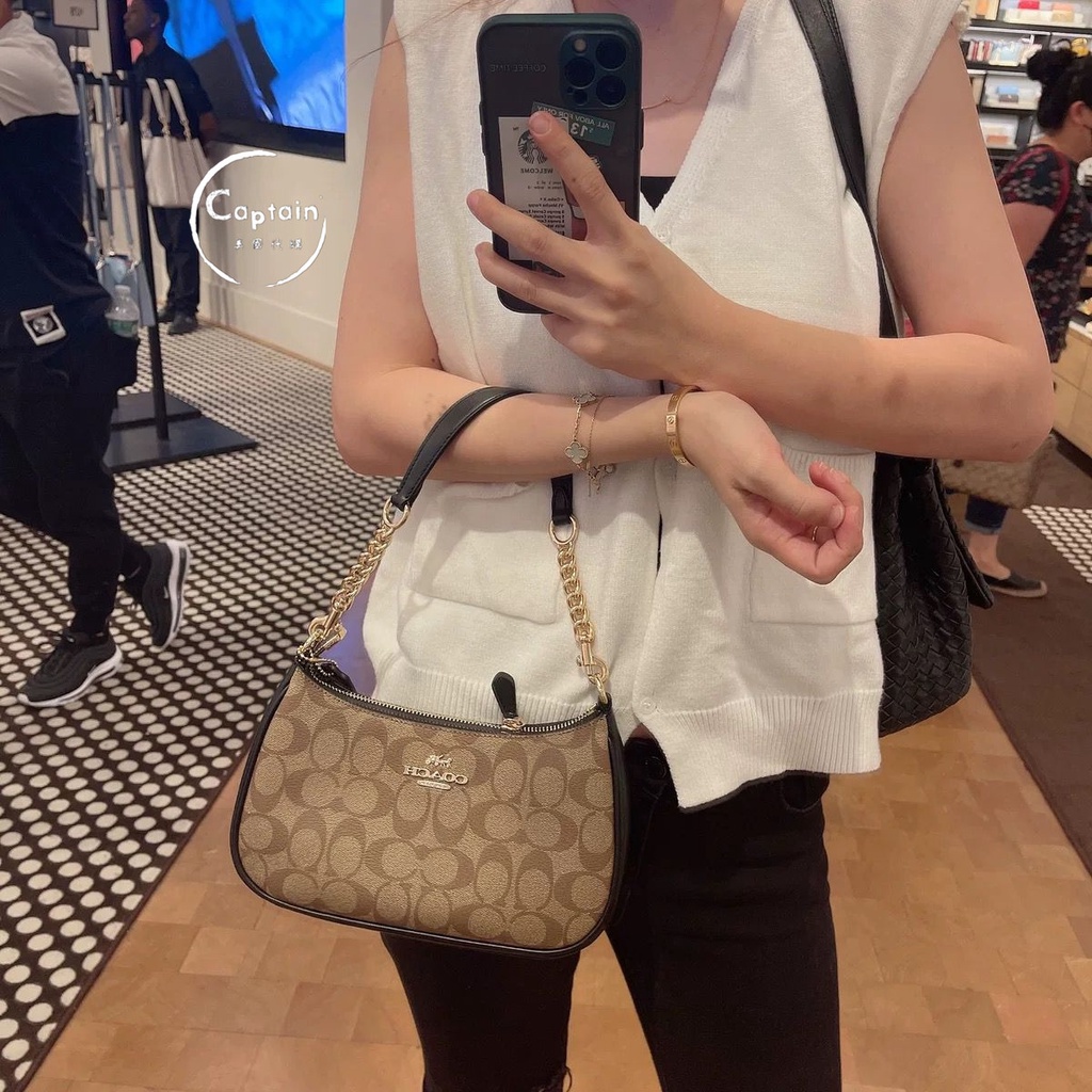 COACH  Túi Đeo Chéo Vai Có Dây Xích Thời Trang Sành Điệu Cho Nữ