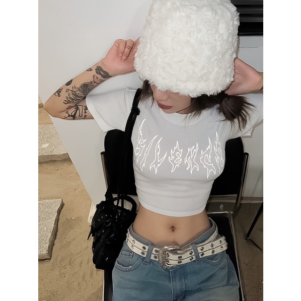 Áo trắng in phản quang