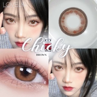Lens mắt nâu giãn to Chicky 0 độ