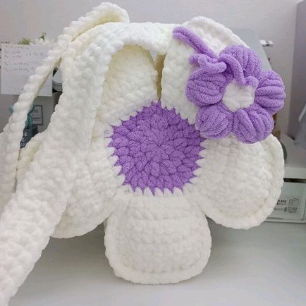 Túi hoa cúc daisy flower blooming bag len nhung đũi handmade dễ thương