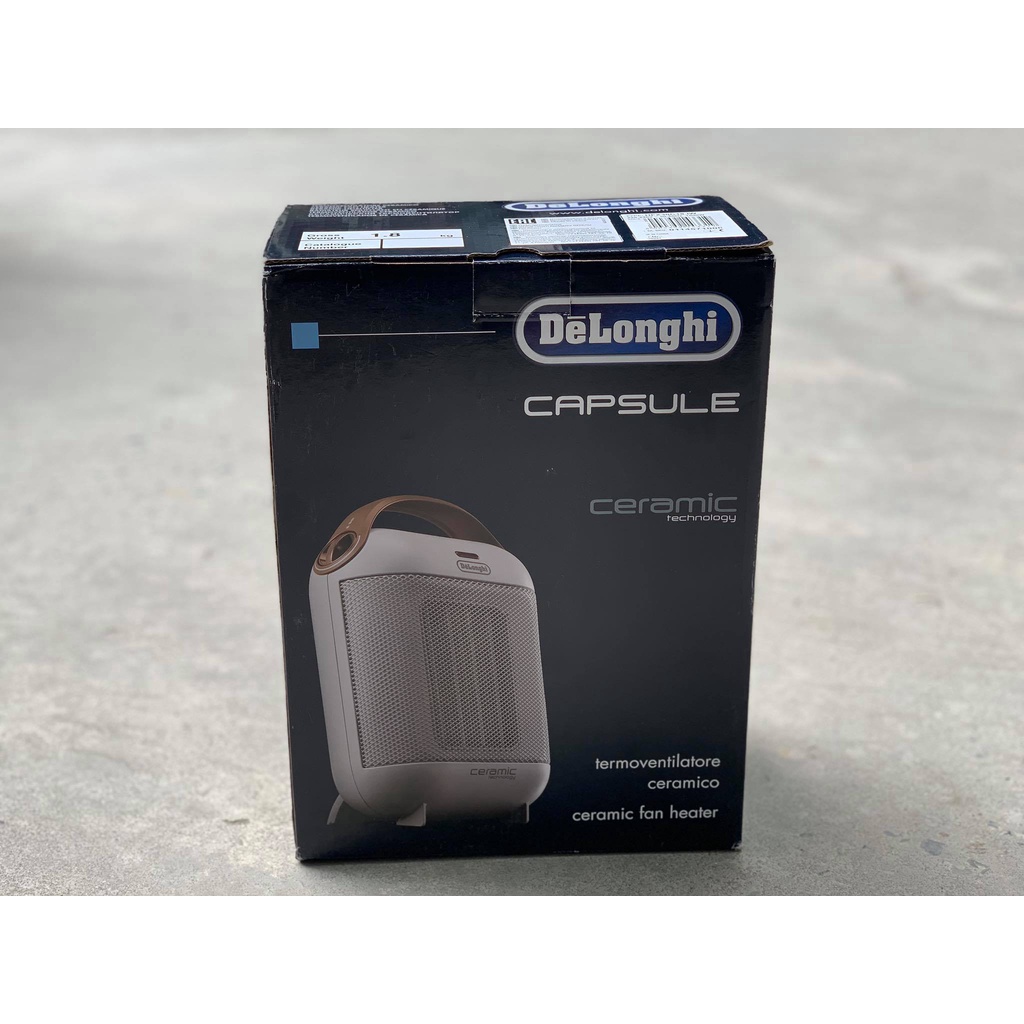 Máy sưởi gốm Delonghi mini 1800W, làm ấm nhanh, không gây khô da, dùng cho phòng 15-20m2. GEM - Hàng Đức