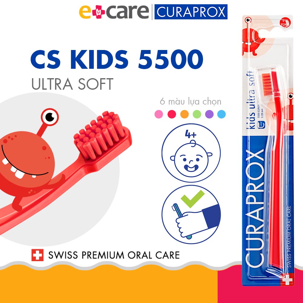 Bàn chải răng trẻ em Curaprox CS Kids 5500 Ultra Soft