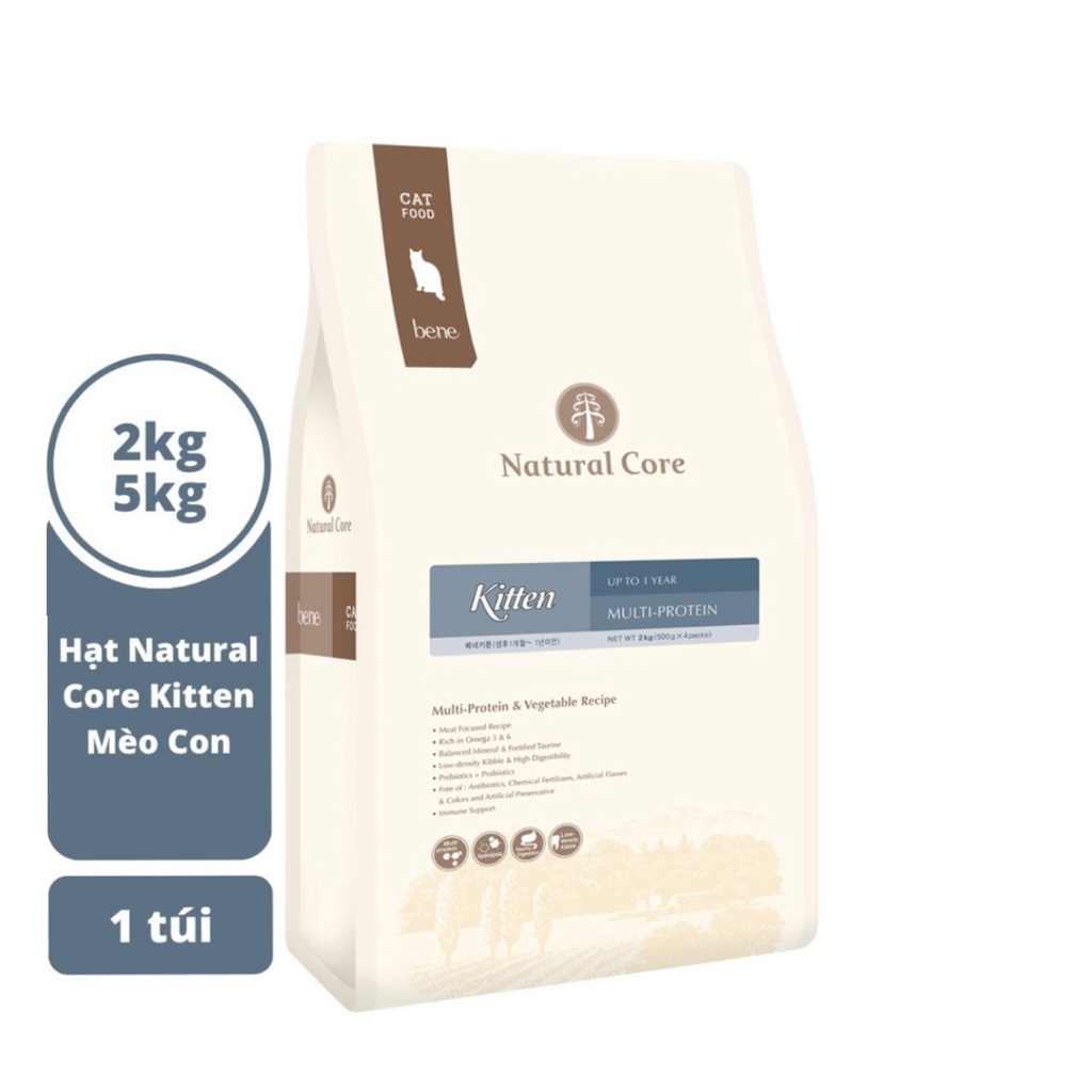 5kg Thức ăn hạt cho mèo con Natural Core C1 Bene Kitten
