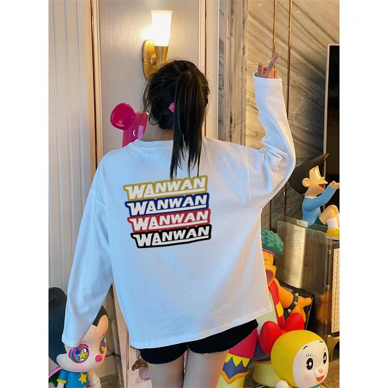 NRVP Áo Thun Nữ Dài Tay Dáng Rộng Phong Cách Hàn Quốc Mới