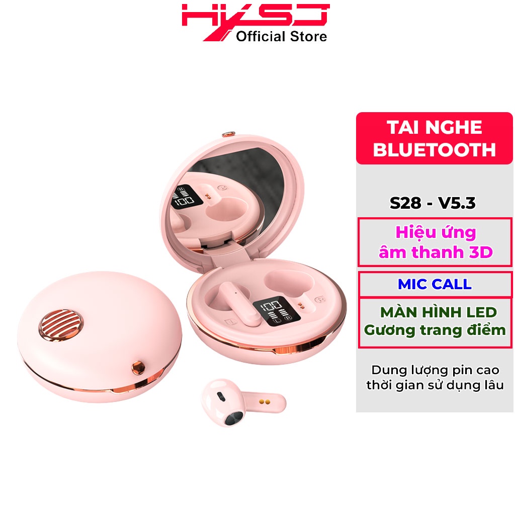 Tai Nghe Bluetooth HXSJ Air-S28 V5.3 điều khiển cảm ứng micro HD chống ồn dành cho smartphones - Hàng Chính Hãng