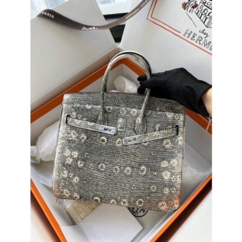 ✅ Túi HM BRIKIN VÂN THẰN LẰN - size 30cm - Hàng Nguyên bản [Fullbox]