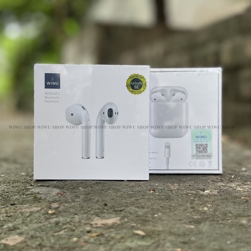 Tai nghe không dây WIWU Airbuds SE tích hợp sạc không dây . Bảo hành 06 tháng , Hàng chính hãng nhập khẩu